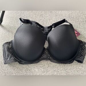 NWT Paramour by Felina “Catalina” seamless plunge contour bra in black size 38DD
